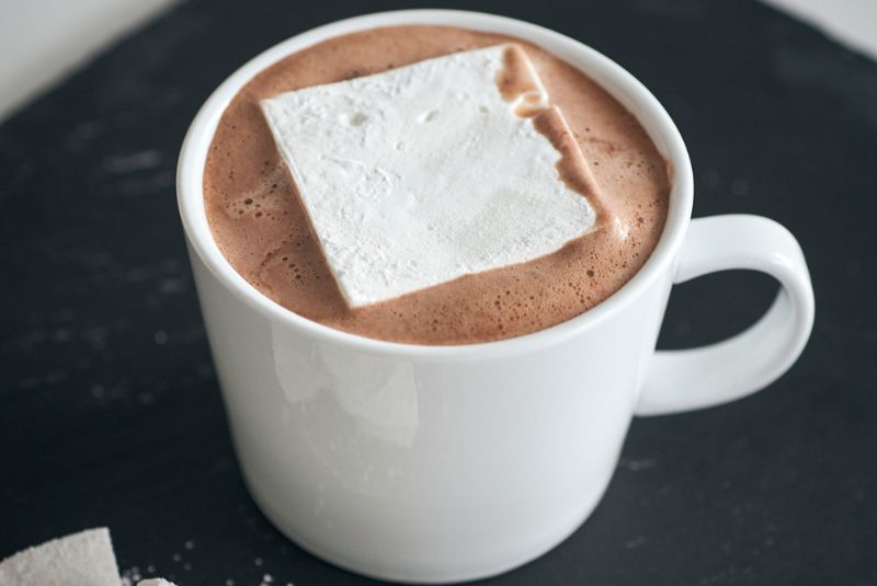 Hot chocolate with marshmallows