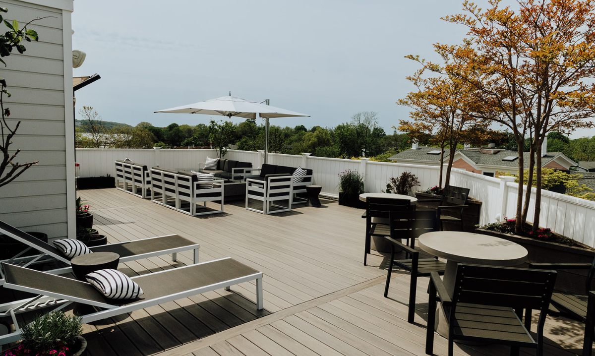 Rooftop deck at the Menhaden