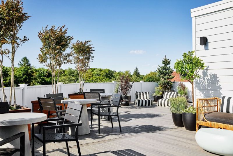 Rooftop deck at the Menhaden