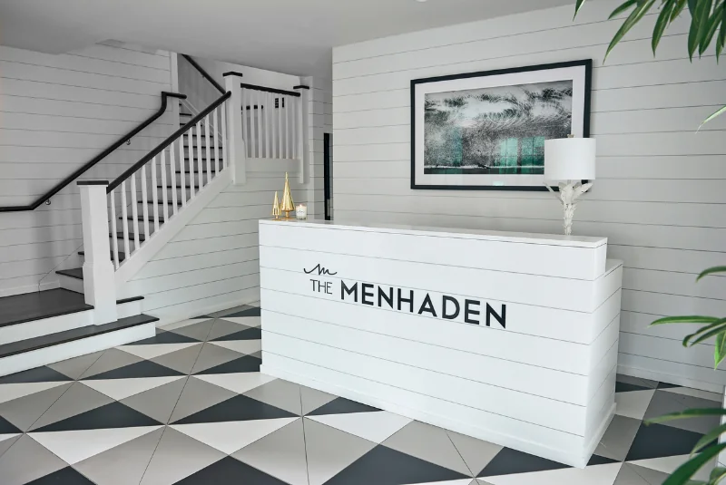 Front desk area at the Menhaden