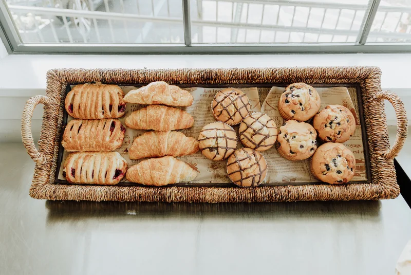Basket with pastries at the Menhaden