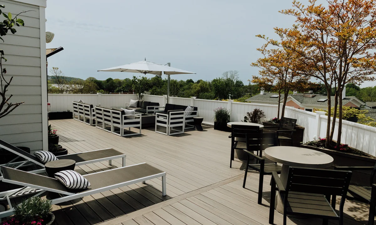 Rooftop deck at the Menhaden